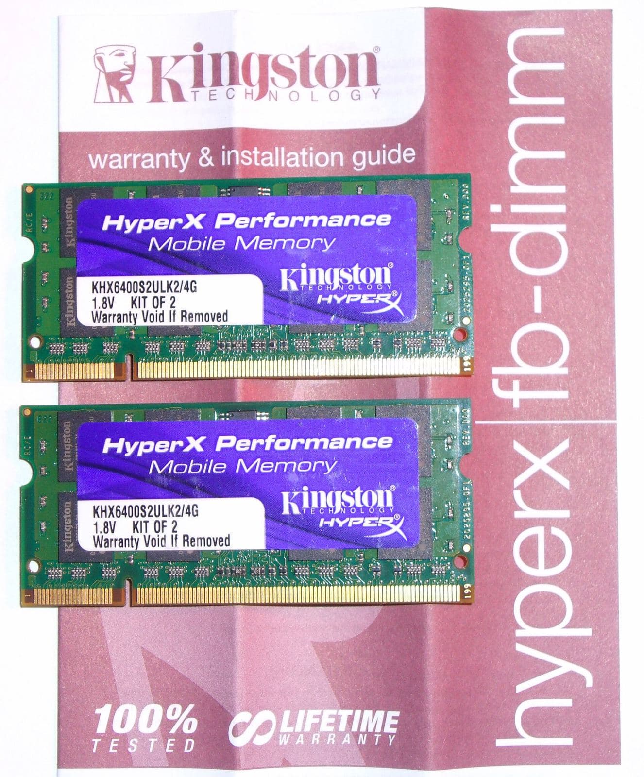 Close-up of RAM memory modules used for a computer memory upgrade or custom PC build